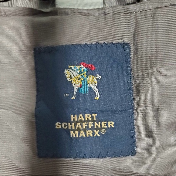 Hart Schaffner Marx Blazer Men’s 34R VGUC Grey 2 Button Double Vented - Picture 8 of 14